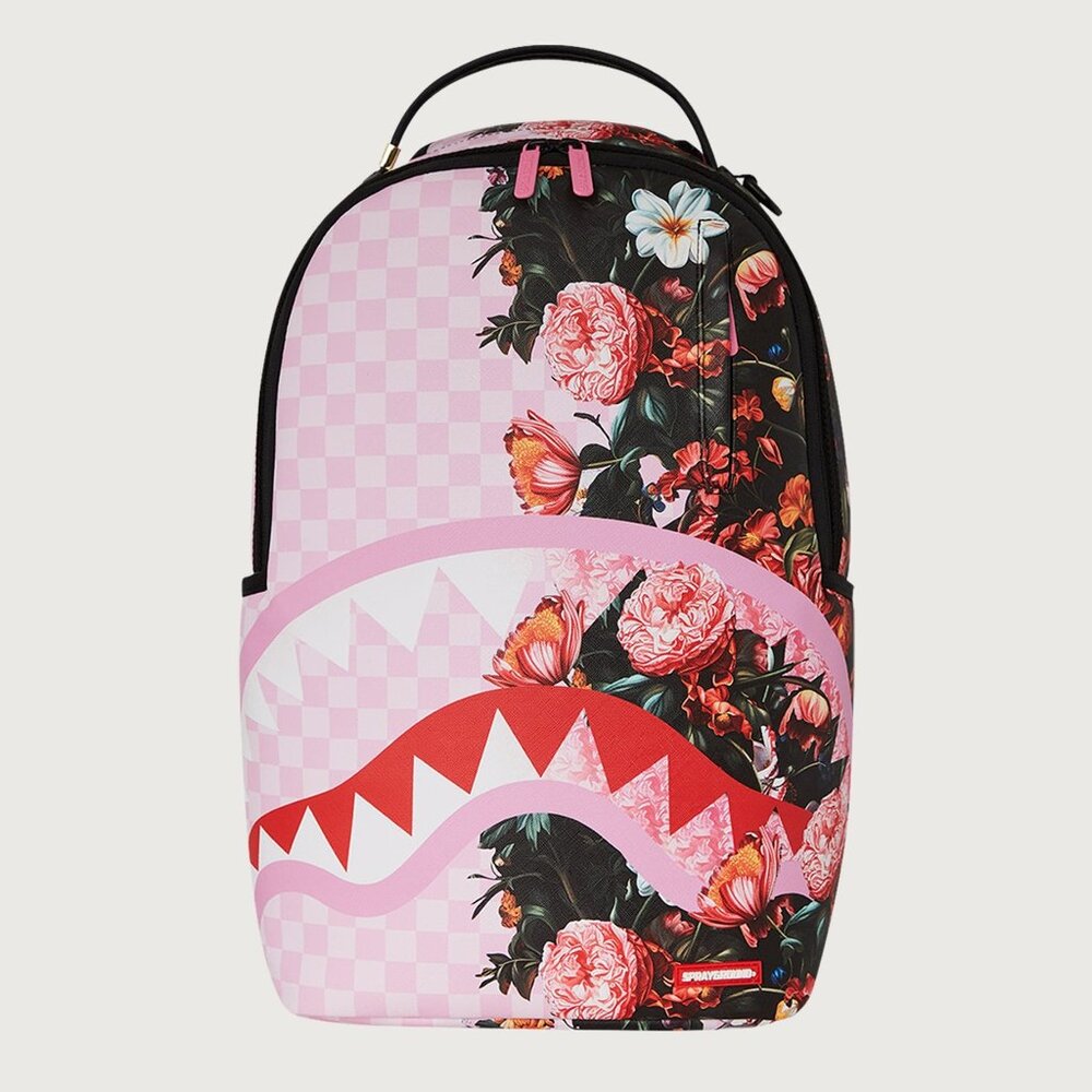 NWT Sprayground Black and Red Floral Backpack